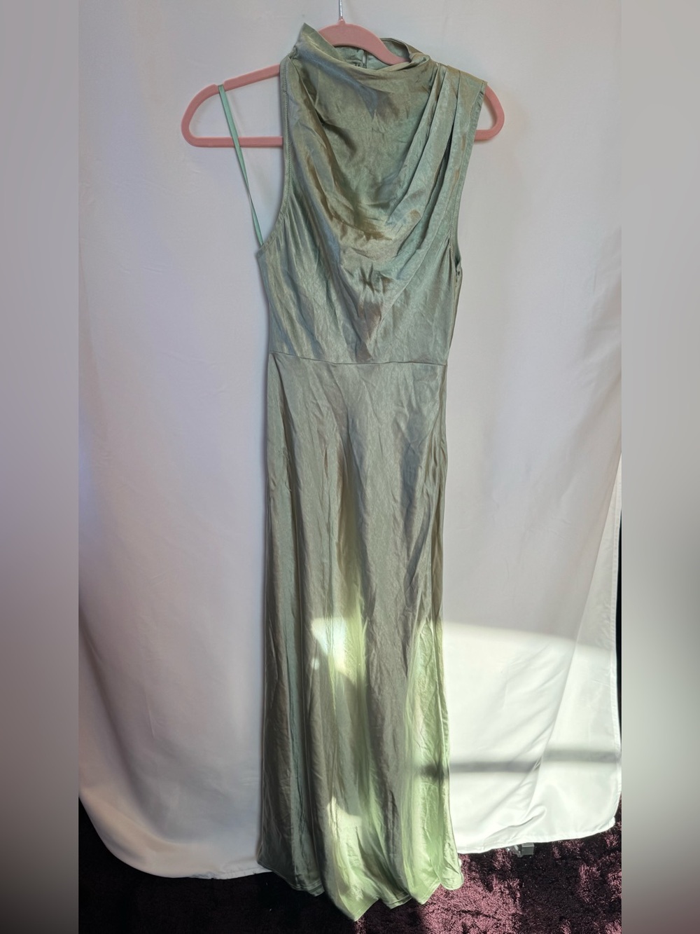 NWT here comes the sun Sage Green Cowl Neck Maxi Dress Size S